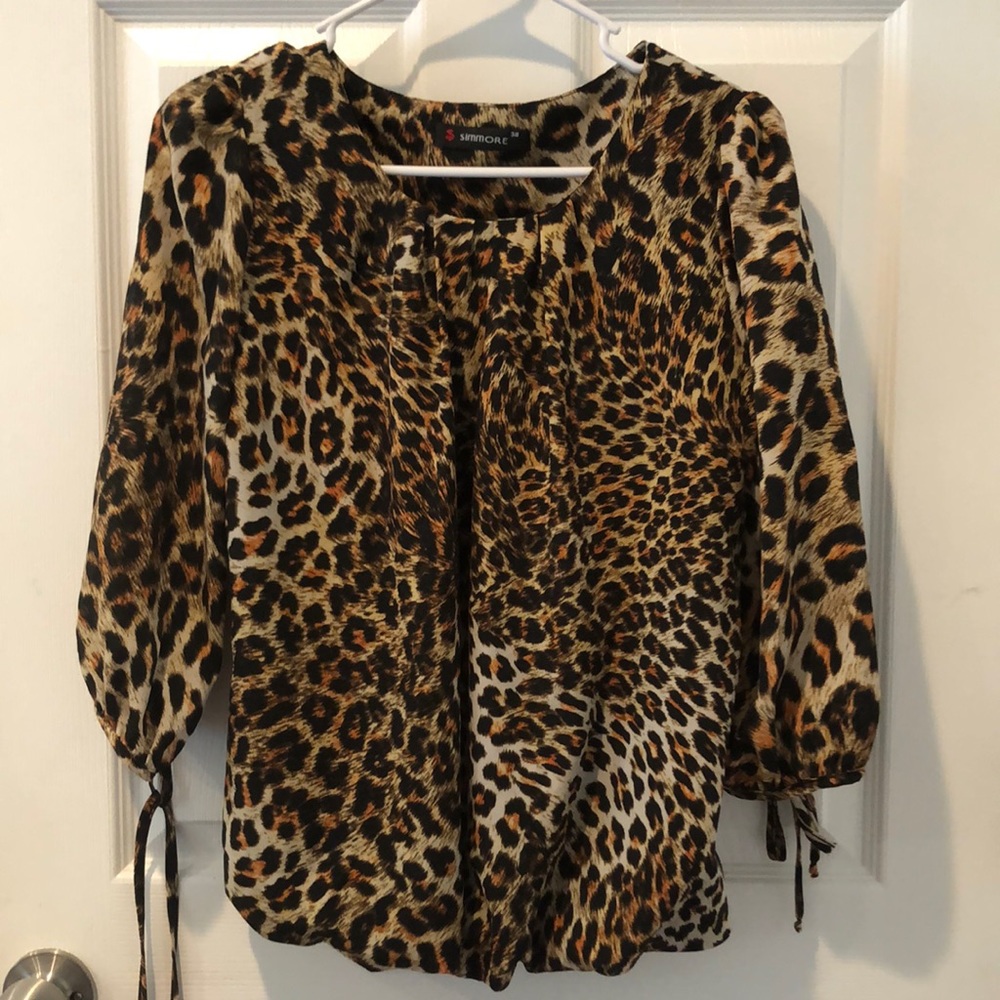 Simmore Leopard Print Blouse